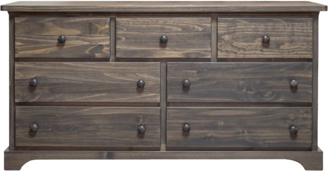 Mako Wood Furniture Polo Brown 7-Drawer Dresser-0