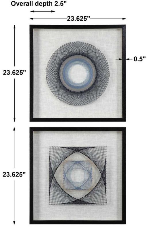 Uttermost® 2-Piece String Duet Shadow Boxes Wall Art Set-3