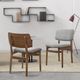 Armen Living Lima 2-Piece Gray/Walnut Dining Side Chair Set-1