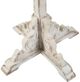 A & B Home Glass Top 24"D Side Table with Weathered White Pedestal -4
