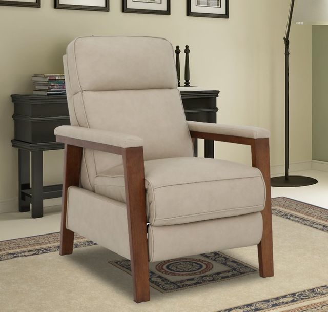 BarcaLounger® Ashland Cashmere Stone Leather Manual Recliner-2