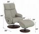 ACME Furniture Kandoro Gray Leather Manual Swivel Recliner and Ottoman-4