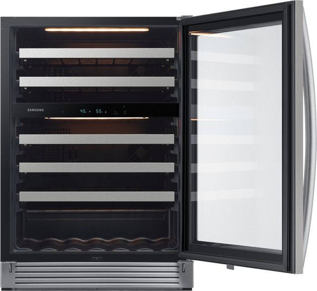 Samsung® 5.1 Cu. Ft. Fingerprint Resistant Stainless Steel Wine Cooler-1