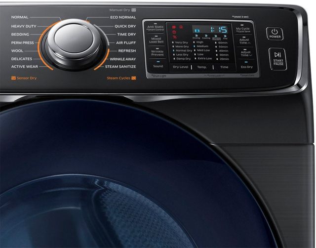Samsung 7.5 Cu. Ft. Black Stainless Steel Front Load Electric Dryer-3