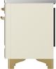 Ilve® Majestic III 40" Antique White Pro Style Induction Range with Solid Door and Brass Trim-4
