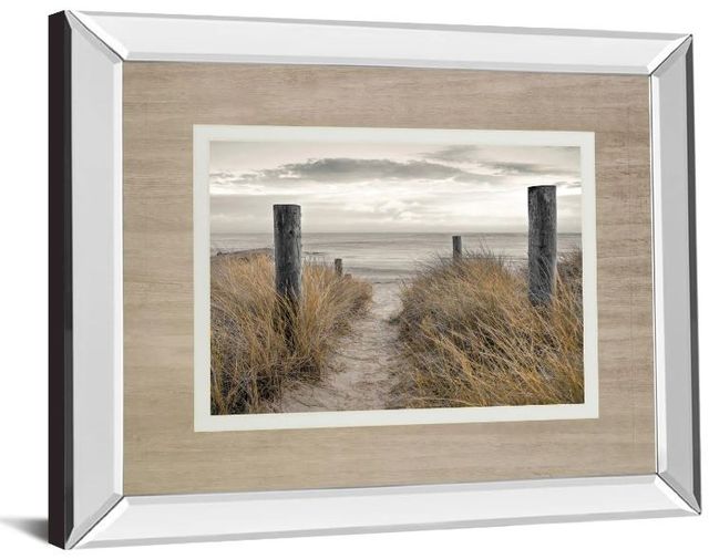 Classy Art Beach Day by Frank, A. Mirror Framed Wall Art-1