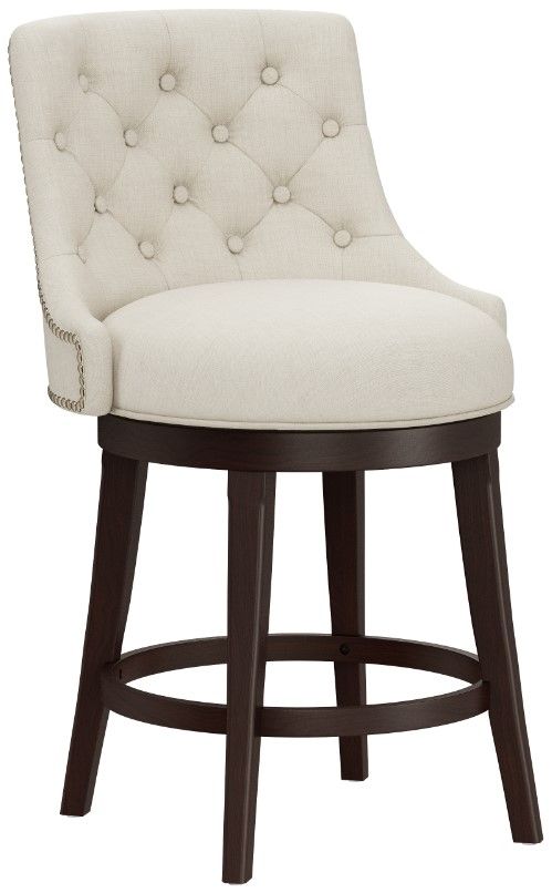 HH2 Home Halbrooke Chocolate/Cream Swivel Counter Stool-0