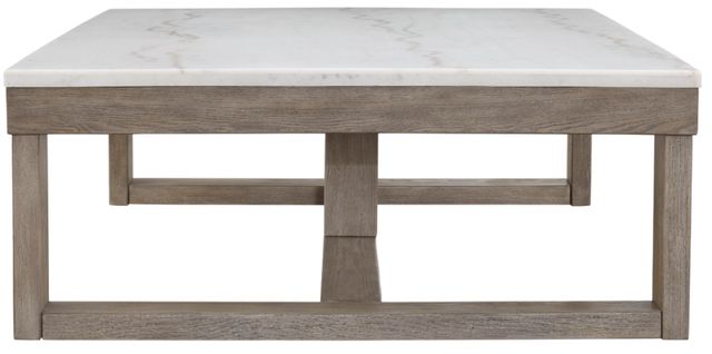 Signature Design by Ashley® Loyaska Ivory Cocktail Table with Brown Base -2