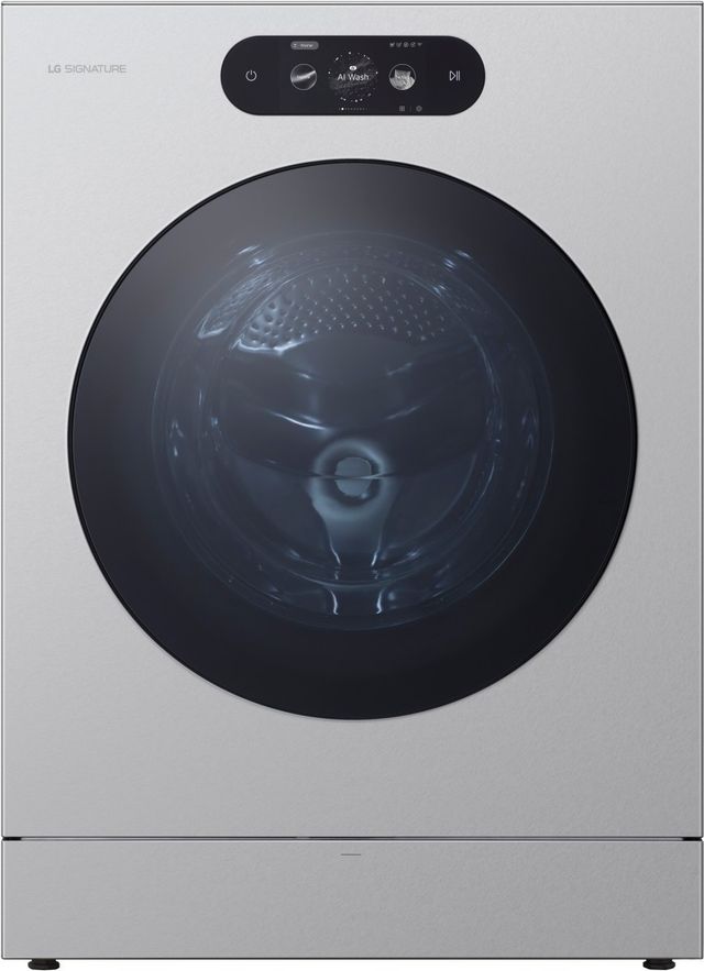 LG SIGNATURE 5.8 Cu. Ft. Brushed Platinum Steel Front Load Washer-0