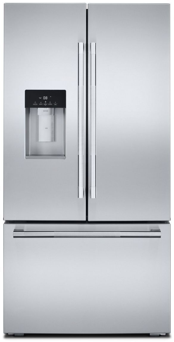 Jennair® RISE™ 36" 23.84 Cu. Ft. Stainless Steel Counter Depth French Door Refrigerator with External Dispenser-0