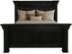 International Furniture Direct Terra Dark Black Queen Panel Bed-0