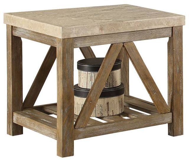Homelegance® Ridley Weathered Natural End Table-0