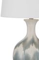 Bassett Mirror Briony Gray/White Glaze Table Lamp-1