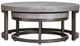 Uttermost® Aiyara 2-Piece Taupe Wash Nesting Coffee Table Set with Black Base-4