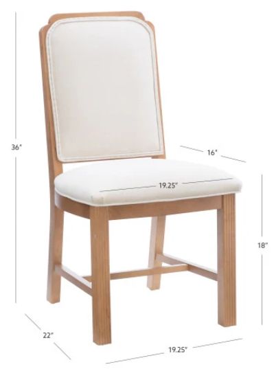 Linon Bree 2-Piece Brown/Gray Upholstered Side Chair Set-2
