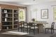 Bernards Pagosa Dark Brown/Ivory Wood Back Dining Chair-1