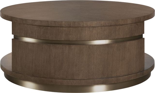 Hooker® Furniture Commerce and Market Roll With It Dark Round Cocktail Table-2