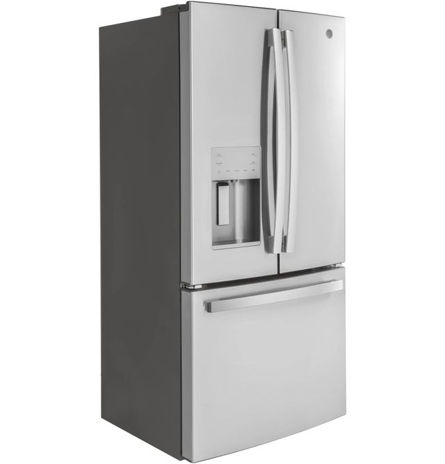 GE® 33" 17.5 Cu. Ft. Fingerprint Resistant Stainless Steel Counter-Depth French Door Refrigerator-3
