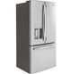 GE® 33" 17.5 Cu. Ft. Fingerprint Resistant Stainless Steel Counter-Depth French Door Refrigerator-4