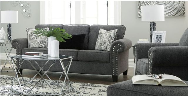 Benchcraft® Agleno 2-Piece Charcoal Living Room Set-3