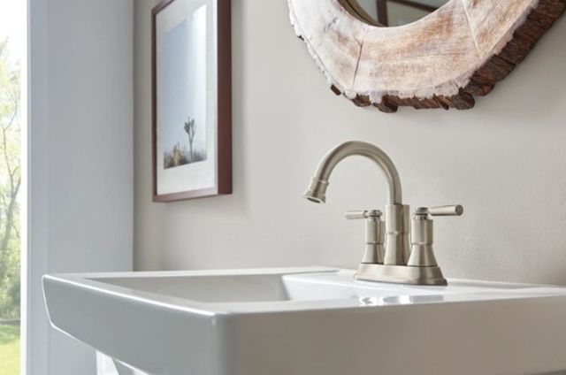 Peerless Westchester® Brushed Nickel 2-Handle Centerset  Bathroom Faucet-1