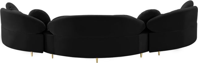 Meridian Furniture Vivacious 3-Piece Black Velvet Sectional-4