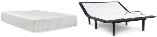 Sierra Sleep® by Ashley® Chime 2-Piece 12" Memory Foam and Adjustable Base King Mattress Set-0