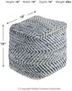 Signature Design by Ashley® Chevron Blue Pouf-1