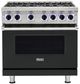 Viking® 7 Series 36'' Antique Bronze Pro Style Natural Gas Range-0