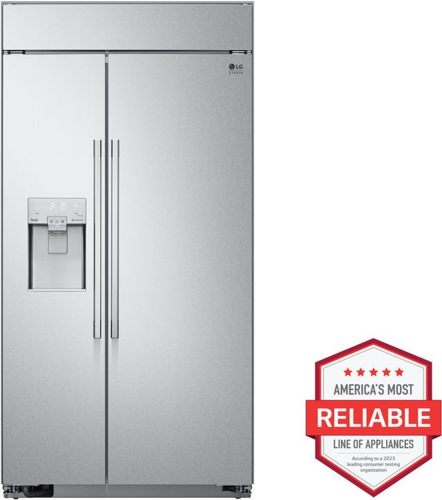 LG Studio 42 in. 25.6 Cu. Ft. Stainless Steel Counter Depth Side By Side Refrigerator-2