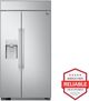 LG Studio 42 in. 25.6 Cu. Ft. Stainless Steel Counter Depth Side By Side Refrigerator-2