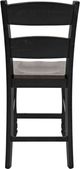 Jofran Inc. Madison County Vintage Black Ladderback Counter Stool-3