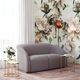 TOV Furniture Yara Pleated Grey Velvet Loveseat-4