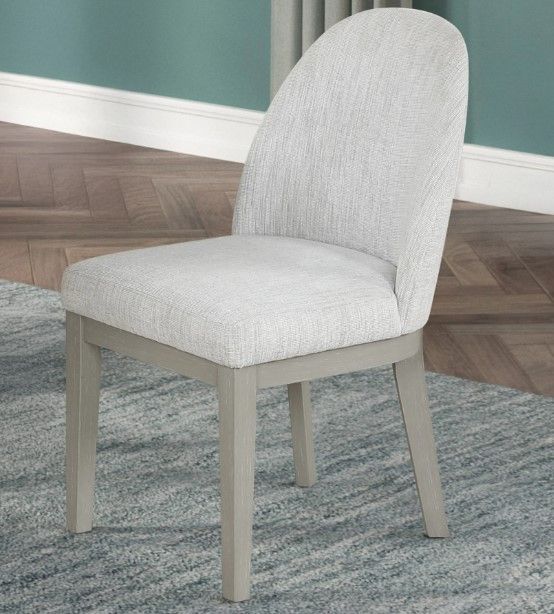 New Classic® Home Furnishings Essence 2-Piece Gray/White Upholstered Dining Chair Set-1