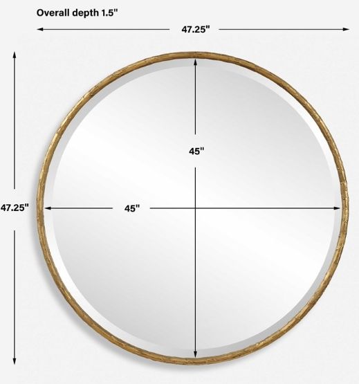 Uttermost® Sutton Aged Gold Round Mirror-2
