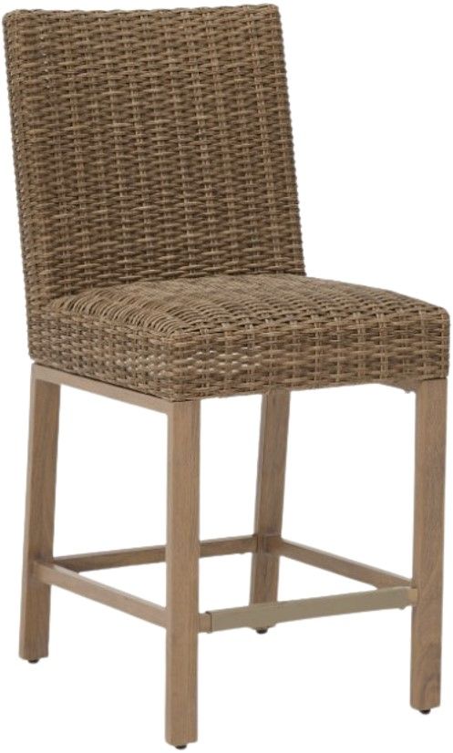 Signature Design by Ashley® Walton Bridge 2-Piece Driftwood Aluminum/Resin Outdoor Bar Stool-2