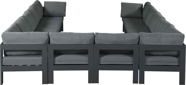 Meridian Furniture Nizuc 12-Piece Grey Outdoor Patio Modular Sectional Set-2