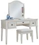 Signature Design by Ashley® Robbinsdale Antique White Mirrored Vanity with Bench-0