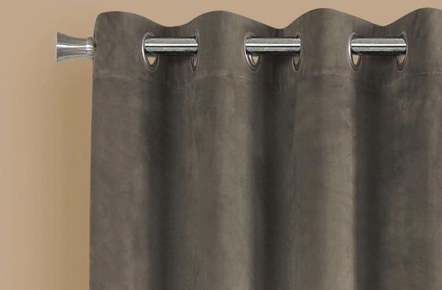 Monarch Specialties Inc. 2-Piece Taupe 52" x 95" Room Darkening Curtain Panel Set-4
