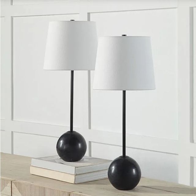 Renwil® Bangor 2-Piece Matte Black Table Lamp-4