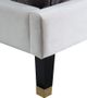 Meridian Furniture Harlie Cream King Upholstered Panel Bed-4