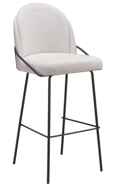 Zuo® Modern Jambi Ivory/Black Barstool-0