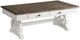 Intercon Drake French Oak 50" Coffee Table with Rustic Gray Base-0