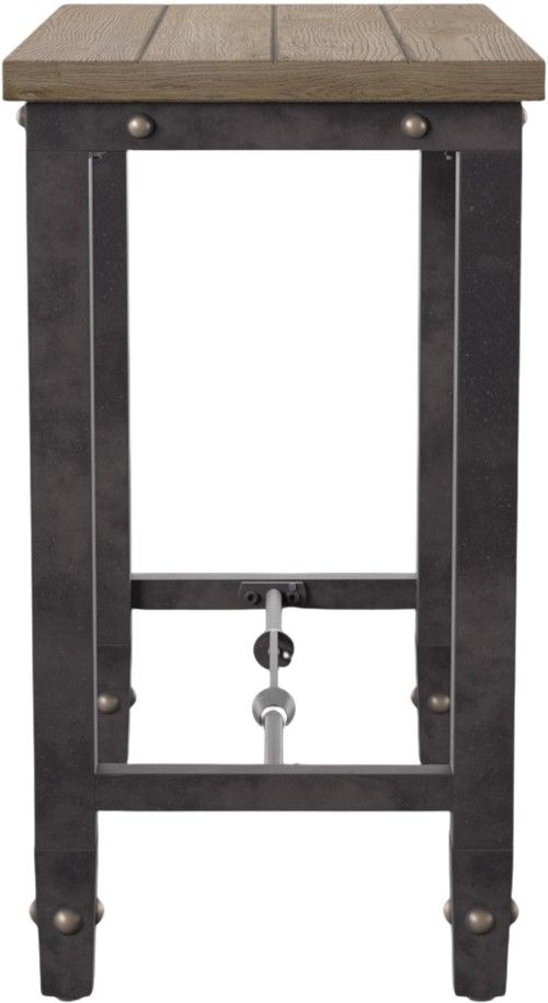 Steve Silver Co. Jersey Antiqued Tobacco Chairside Table with Brown Base-3