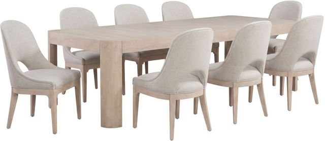 Liberty Furniture South Bend 9-Piece Cloud White/Gravel Rectangular Dining Set-0
