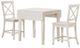 Jofran Inc. Eastern Tides 3-Piece Brushed White Counter Table Set with X Back Stools-0