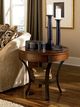 Hammary® Sunset Valley Mahogany Round End Table with Antique Bronze Base-1