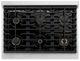 ZLINE Autograph Edition Paramount 36" Stainless Steel/Champagne Bronze Helix Handle Freestanding Gas Range with 6 Burner Cooktop and Convection Gas Oven-2