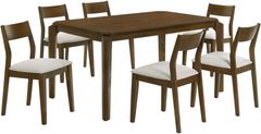 Coaster® Almonte 7-Piece Beige/Dark Brown Dining Set