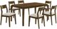 Coaster® Almonte 7-Piece Beige/Dark Brown Dining Set-0